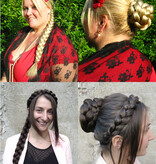 Rose Bun S & Small Braided Chignon