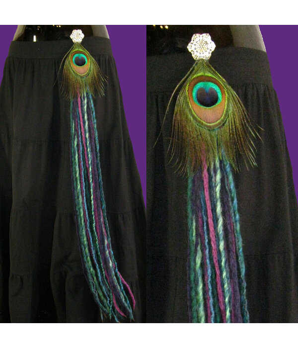 Purple Paradise belly dance hip & hair tassel