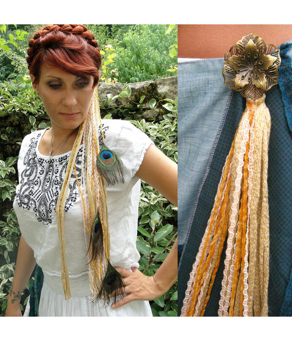 Gipsy Gold (Peacock) belt & hair accessory