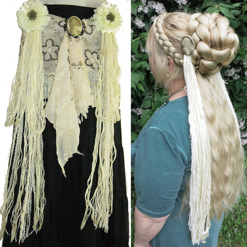 Flora Cameo or Flower Tassel Clip