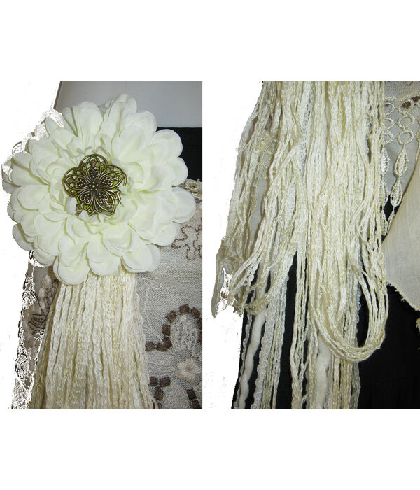 Flora Cameo or Flower Tassel Clip