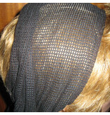 Off black net hip & hair scarf