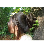 Double Braid Headband, twisted & extra thin, browns