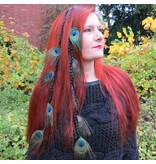 Peacock Extensions, 9 Feathers  - color 1 black