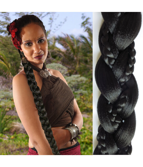 Rapunzel Braid 90 cm 1 black, special offer