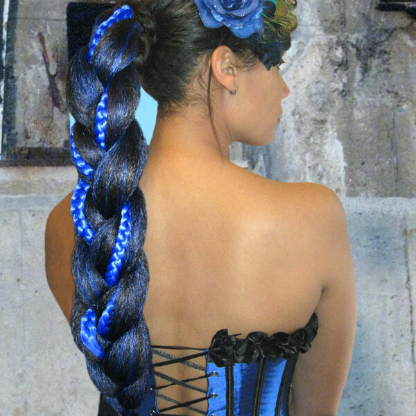 Supersize Fantasy Braid Special, black-blue