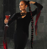 Rapunzel Braid Extra black wine-red, special offer