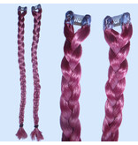 2 Clip-In Accent (Twist) Braids M wine red 39