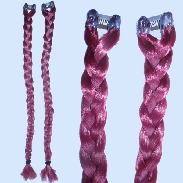 2 Clip-In Accent (Twist) Braids M wine red 39