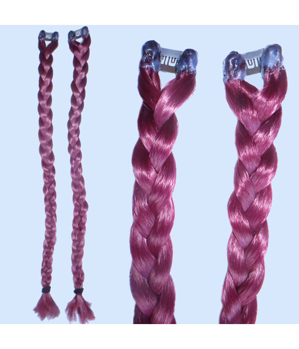 2 Clip-In Accent (Twist) Braids M wine red 39