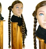 Braids 2x S, crimped hair, ashy dark blonde color