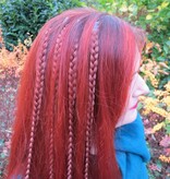 Clip-In Braids, straight, dark copper blend