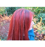 Clip-In Braids, straight, dark copper blend