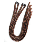 Clip-In Braids, straight, dark copper blend