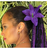 Purple Lily Hair Flower 2 x