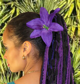 Purple Lily Hair Flower 2 x