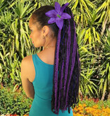 Purple Lily Hair Flower 2 x