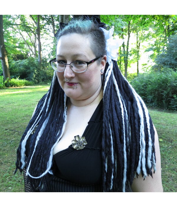 Black & Grey Goth Dread Falls