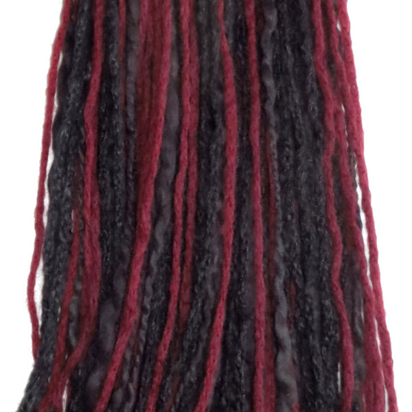 Dreads black & wine red