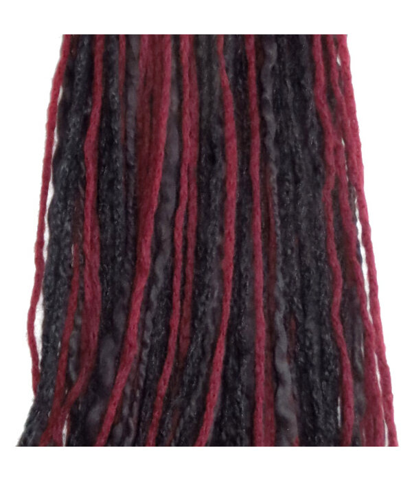 Dreads schwarz & weinrot