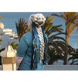 Goth Mermaid (peacock) belt clip/ yarn falls