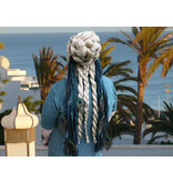 Goth Mermaid (peacock) belt clip/ yarn falls