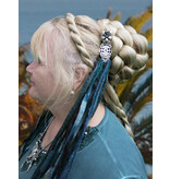 Goth Mermaid peacock hip & hair tassel clip/ hair fall