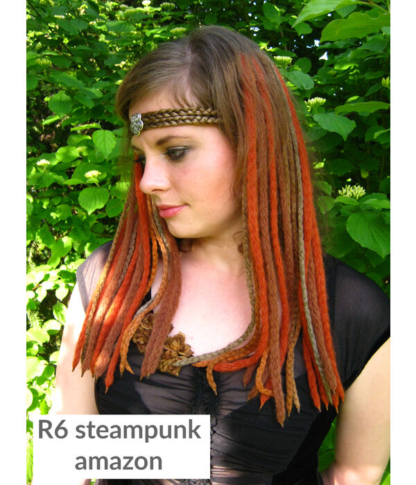 Clip-in Dread Falls RED HENNA COPPER