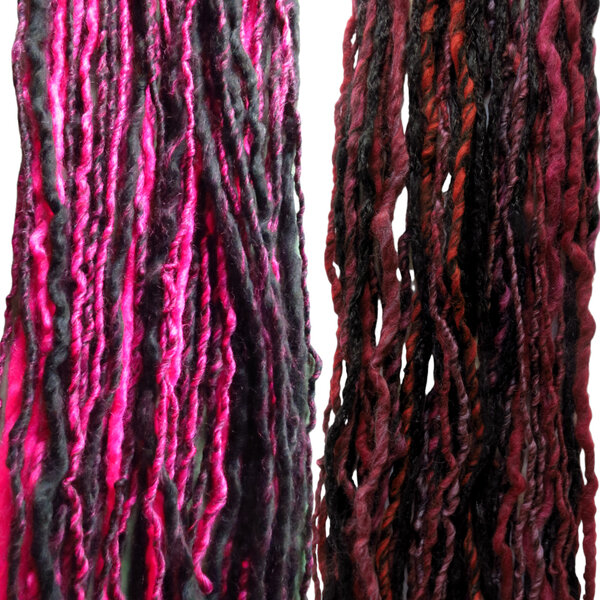 LETZTE Dreads pink schwarz oder shades of purple