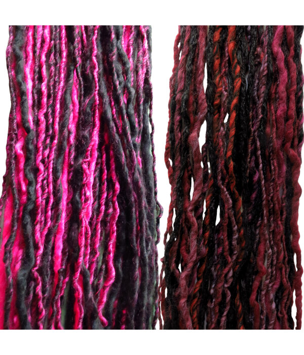 LETZTE Dreads pink schwarz oder shades of purple