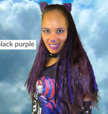 Gothic Clip-in Dreads, black-colorful