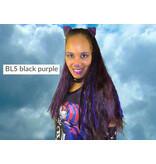 Gothic Clip-in Dreads, black-colorful