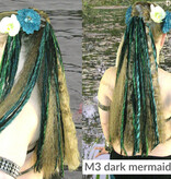 Gothic Clip-in Dreads, black-colorful