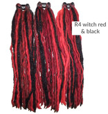 Gothic Clip-in Dreads, black-colorful