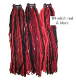 Gothic Clip-in Dreads, black-colorful