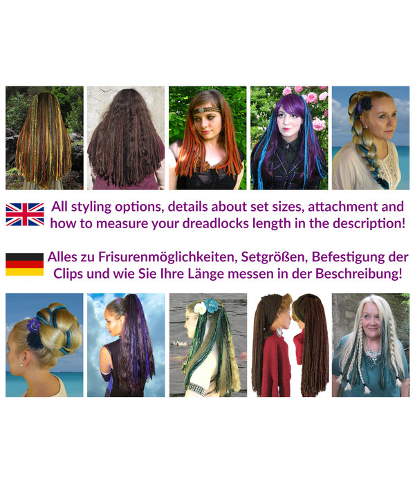 Clip-in Dreads MERMAID & PEACOCK