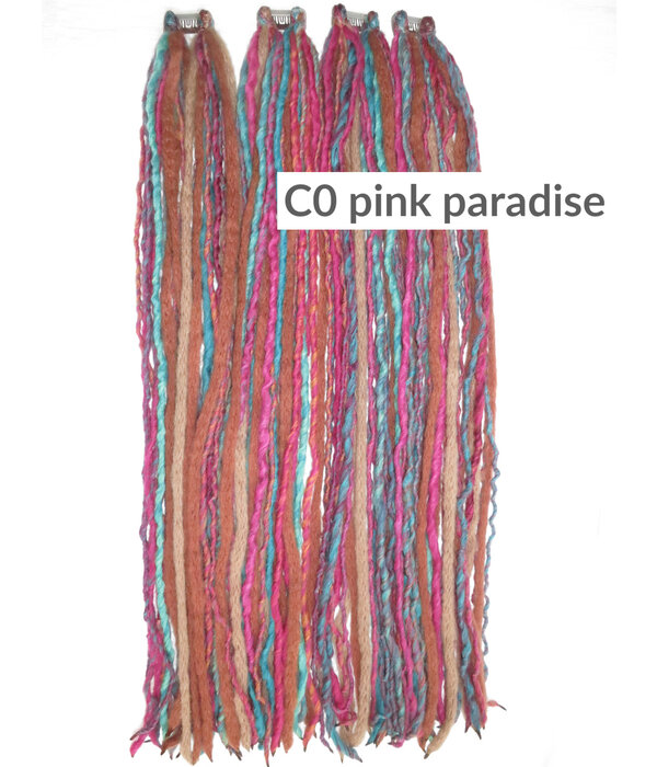 Clip-In Boho Dreads BRAUN-BUNT