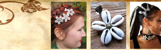 Cowry Flower Clips