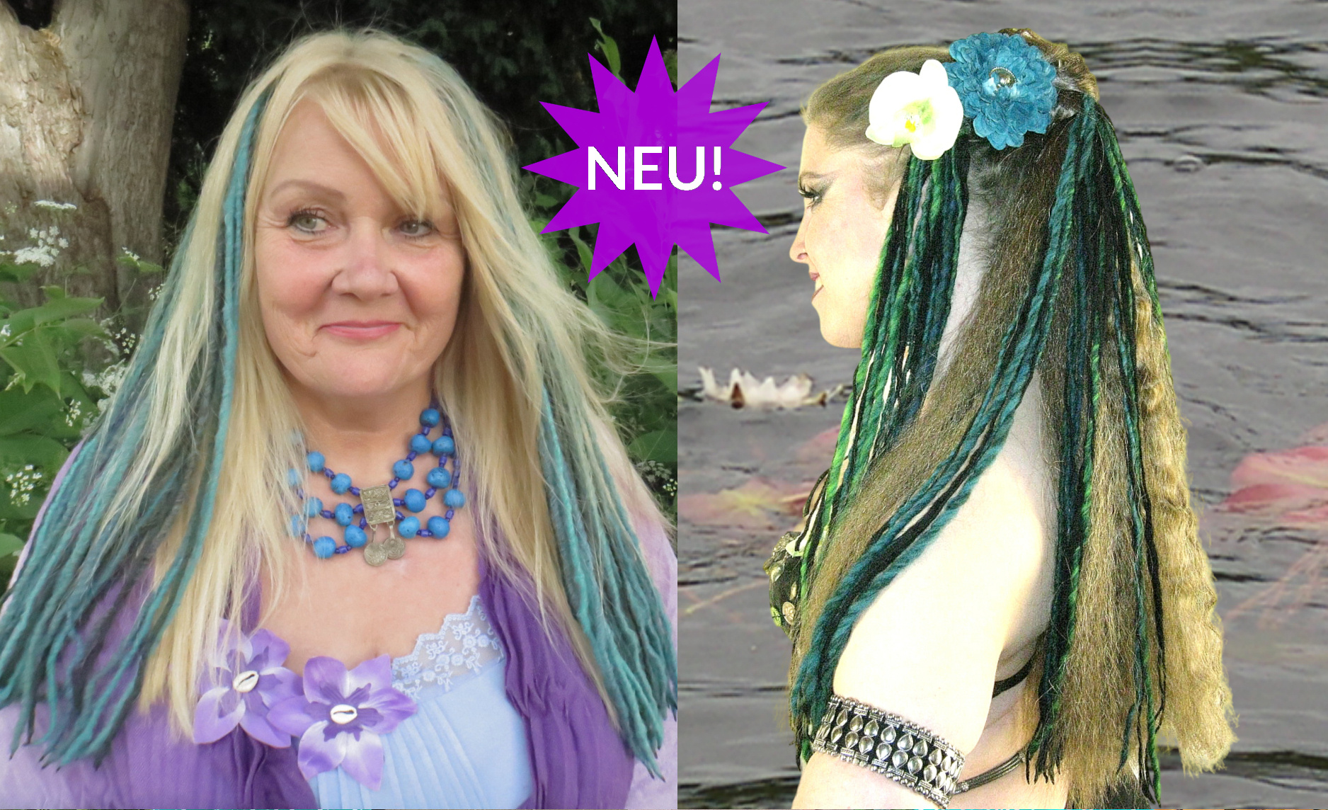 Neue Mermaid Clip-in Dreads!