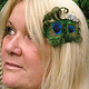 Silver Butterfly Peacock Fascinator
