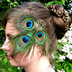 Pfauenfeder Fantasy Haarschmuck