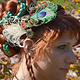Pfauenfeder Haarclip Set