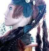 Cowry Ostrich Feather Tribal Fascinator