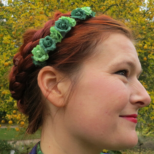 Green Rose Hair Flowers