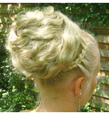 Layered Hair Bun Wedding Updo L