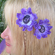 Purple Cameo Flowers 2 x