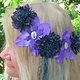 Mermaid Hair Flowers Blue Teal Purple