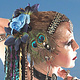 Mermaid Lily Rose Hair Flowers Blue