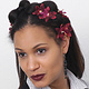 Wine Red Mini Orchid Hair Flowers