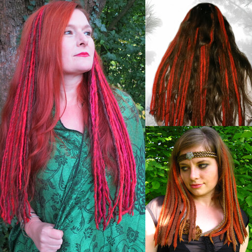 Clip-In Dreads ROT HENNA KUPFER